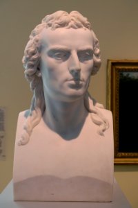 Herm bust of Friedrich Schiller, designed by Johann Heinrich Dannecker, 1805, sculpted by Theodor Wagner, 1837, marble - Germanisches Nationalmuseum - Nuremberg, Germany - DSC03361