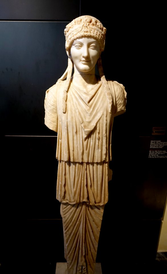 Herm of a Caryatid, M.C. inv. 1096, Roman, Augustan era, marble - Musei Capitolini - Rome, Italy - DSC05868