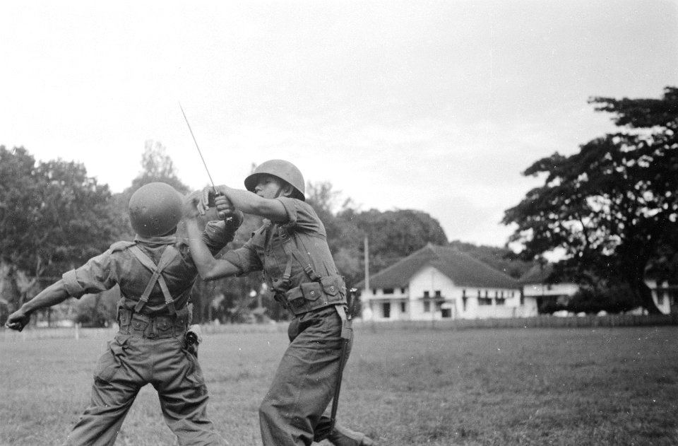 Herdenking 1-jarig bestaan Oost-Indonesië (Negara Indonesia Timur). Demontratie , Bestanddeelnr 7016