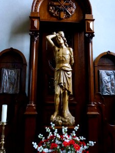 Herkenbosch (Roerdalen) kerk, beeld St.Sebastiaan