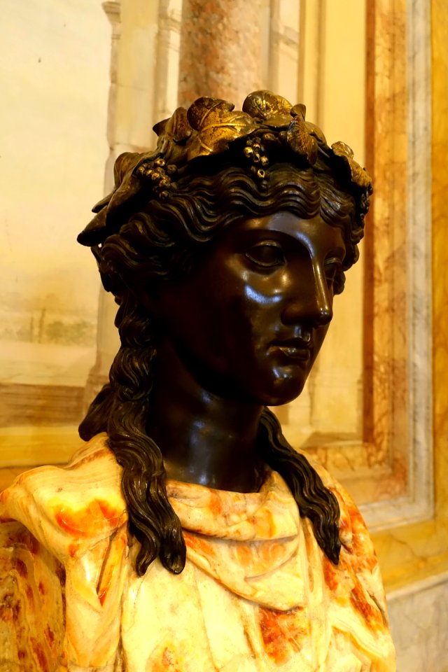 Herm of Bacchus by Luigi Valadier, 1773, bronze, alabaster - Galleria Borghese - Rome, Italy - DSC04986