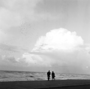 Herfst in ons land, najaarsstorm bij pier te IJmuiden, Bestanddeelnr 917-0560