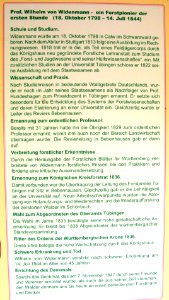 Hinweistafel Wilhel von Widenmann Bebenhausen