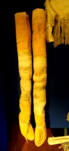 High-sided moccasins, Native American - Etnografiska museet - Stockholm, Sweden - DSC01222