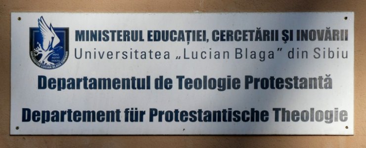 Hermannstadt, prot Theologie, Schild, 1