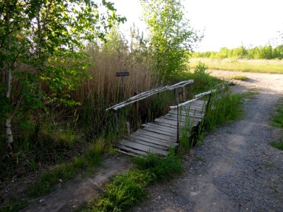 Himmel-Arsch- und Wolkenbruch-Brücke an den Prödeler Teichen in der Neuen Harth Anfang Mai 2018