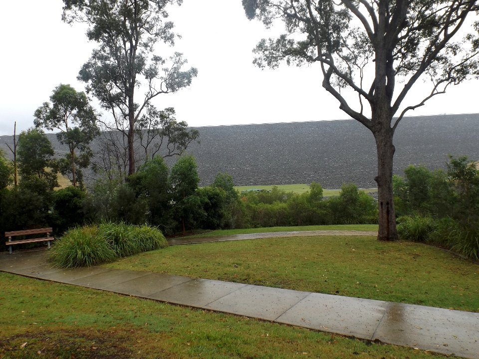 Hinze Dam wall and park in Advancetown, Queensland
