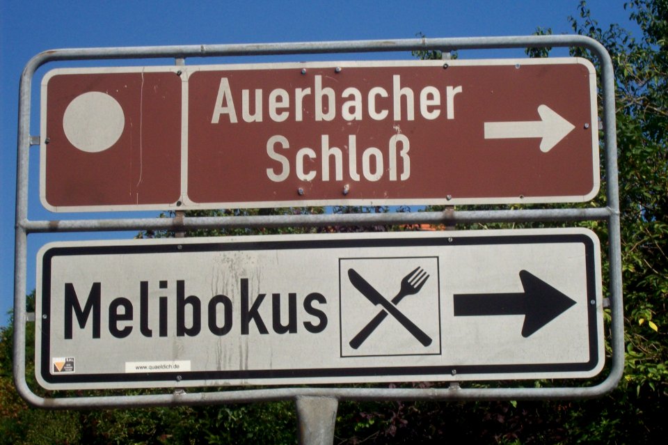 Hinweistafel B3 Bensheim-Auerbach