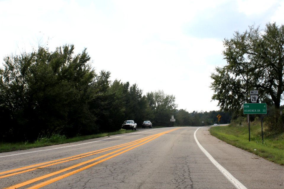 Highway 28 terminus north of Waldron, Arkansas