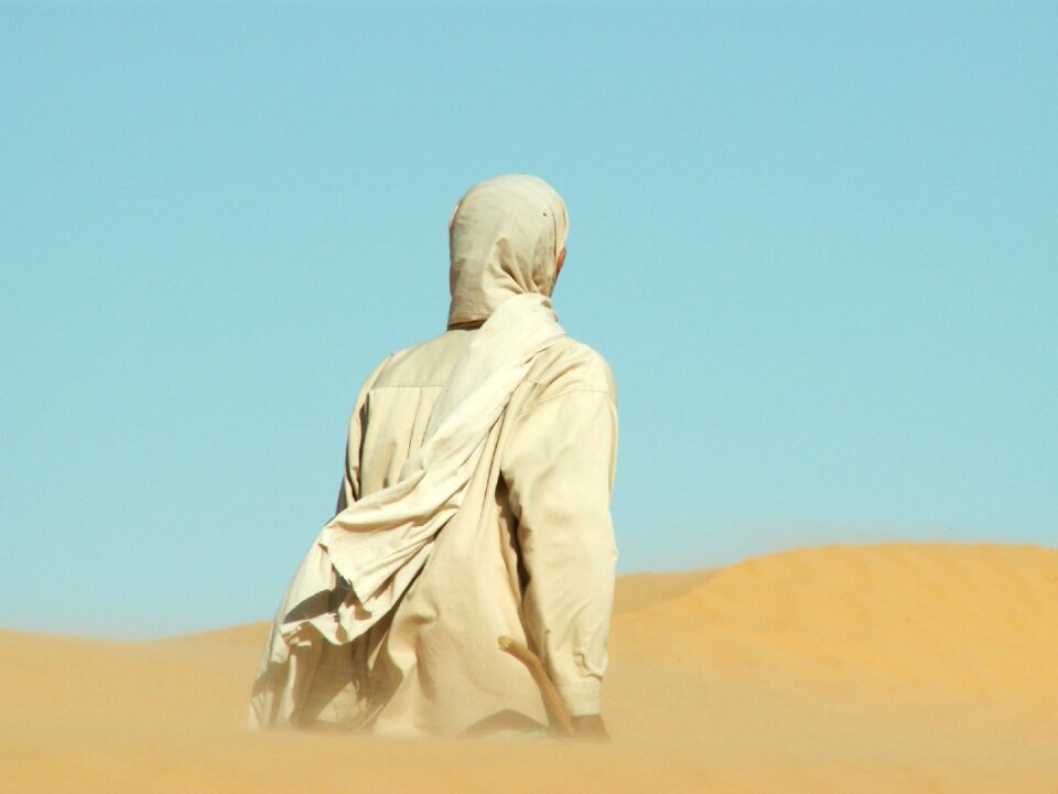 Sahara bedouin desert landscape photo