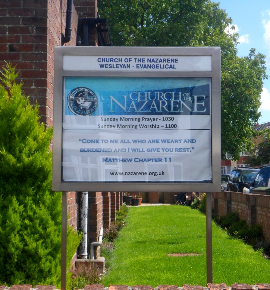 Hilary Church of the Nazarene, Salisbury Road, Cosham (August 2017) (Signboard)