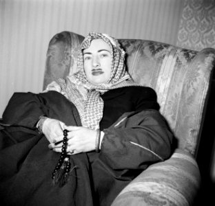 Hildegard van de Poll-Eschen verkleed als Arabier, Bestanddeelnr 254-3487