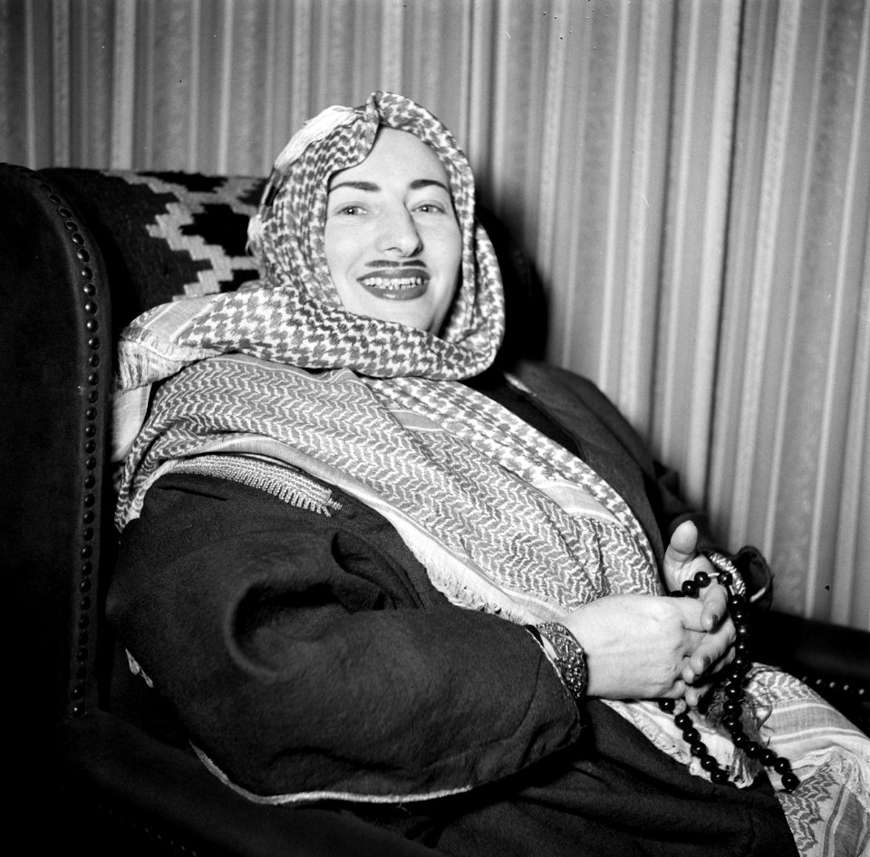 Hildegard van de Poll-Eschen verkleed als Arabier, Bestanddeelnr 254-3488