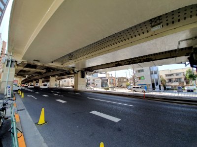 Highway near TOC buildings in Gotanda
