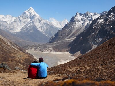 Romantic nepal himalayas photo