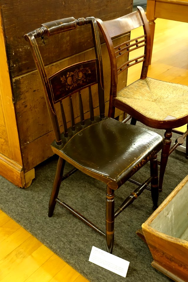 Hitchcock chair, c. 1850, wood, stenciling - Old Colony History Museum - Taunton, Massachusetts - DSC03848