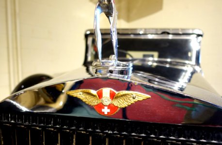Hispano-Suiza Drop Head Coupe, 1935, made by Hispano-Suiza, Bois-Colombes, Seine, France, 132 HP, 6 cylinder, gasoline engine - Luray Caverns Car and Carriage Museum - Luray, Virginia - DSC01349