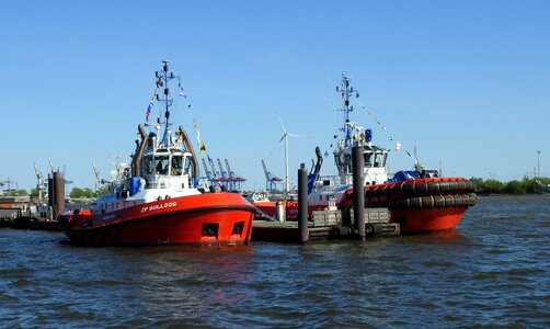 Tug boat elbe hamburg photo