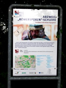 Hinweisschild Römer-Lippe Route in Dorsten