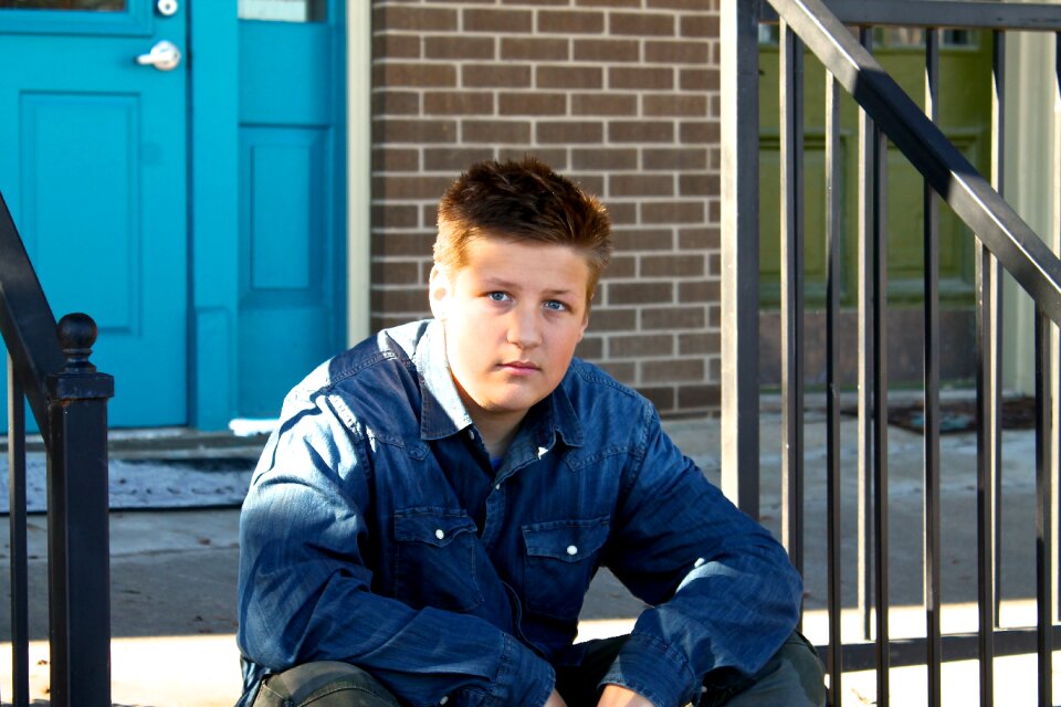 Turquoise denim blue eyes