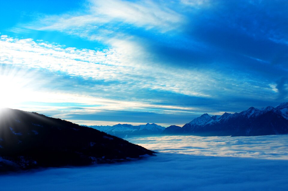 Austria blue cloud cover