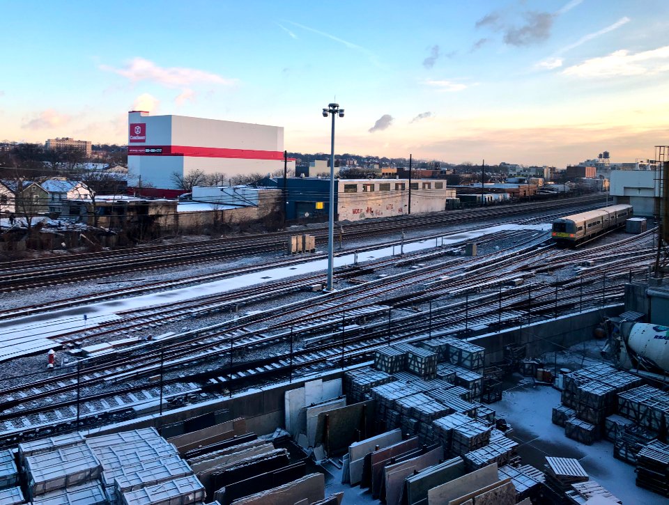 Hillside Maintenance LIRR in winter
