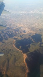 Hills near Corona California seen from Air