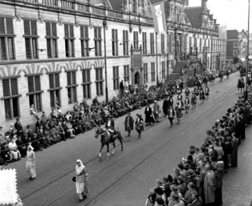 Historische optocht Leidens Ontzet , 6 platen, Bestanddeelnr 906-7592