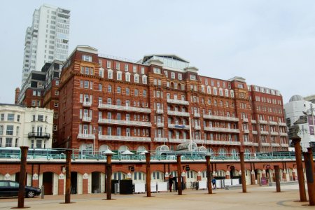 Hilton Brighton Metropole Hotel, King's Road, Brighton (From Beach) (April 2018)