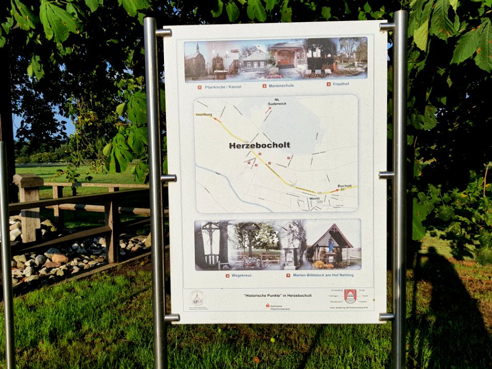 Historische Punkte in Herzebocholt - Karte