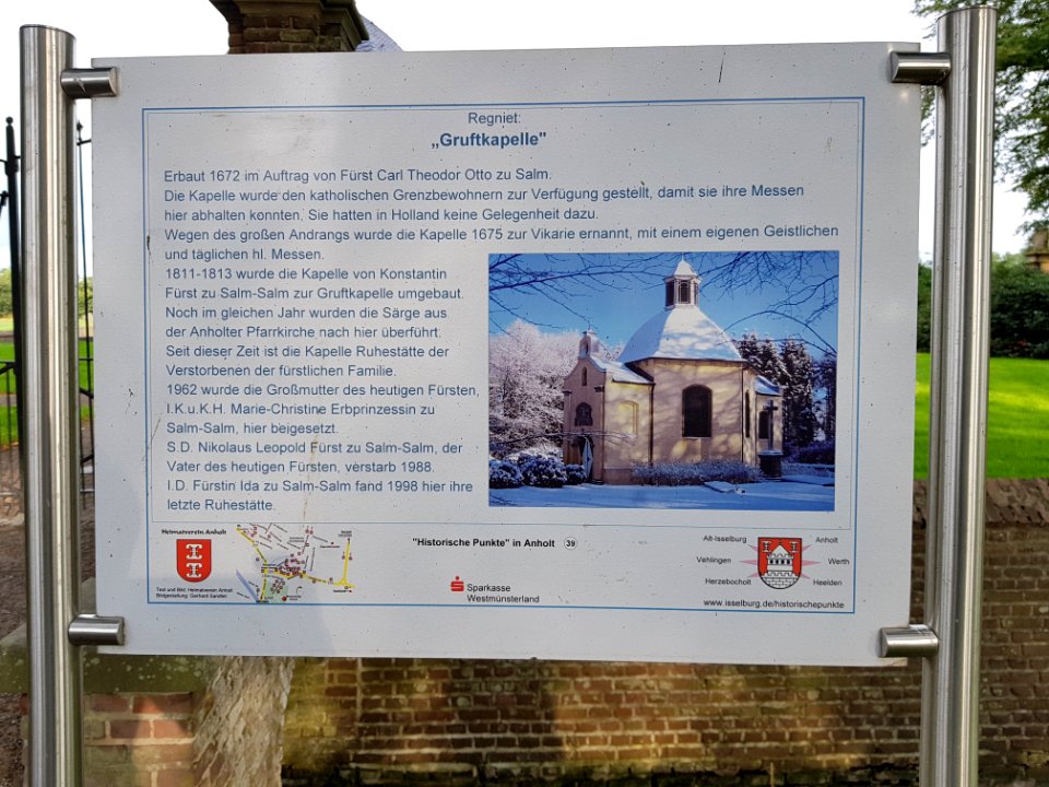 Historische Punkte in Anholt - 39 - Gruftkapelle