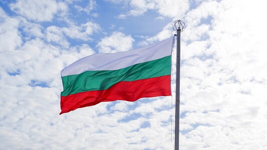Bulgaria flag sky