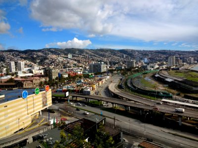 Hillside houses in Valparaíso photo