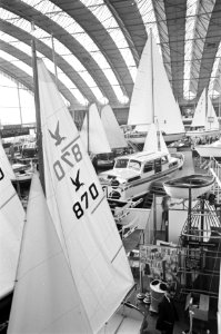Hiswa 1968. Overzicht Europahal in RAI. Veel zeilboten in de RAI, Bestanddeelnr 921-1653
