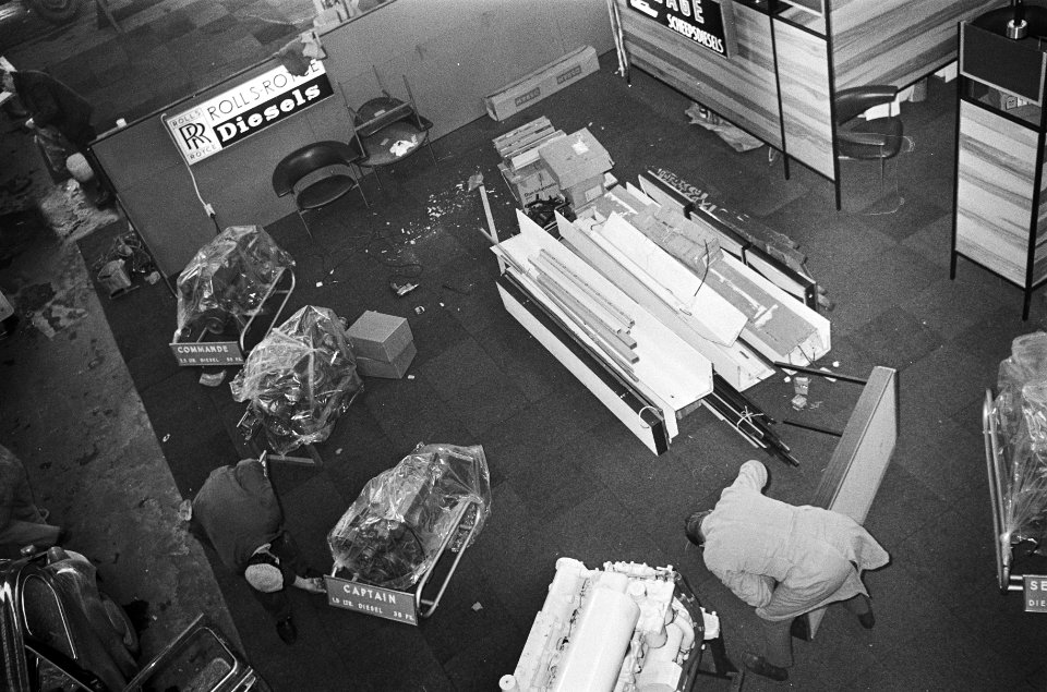 Hiswa wordt gereedgemaakt in RAI, Amsterdam, Bestanddeelnr 924-3236