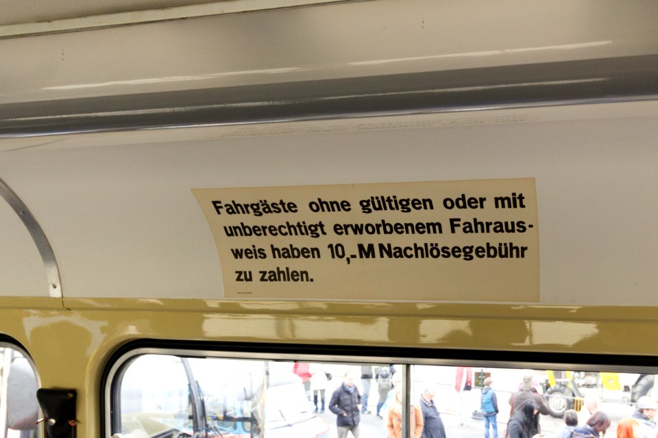 Historischer Schwarzfahrerhinweise - STraßenbahnmuseum Dresden