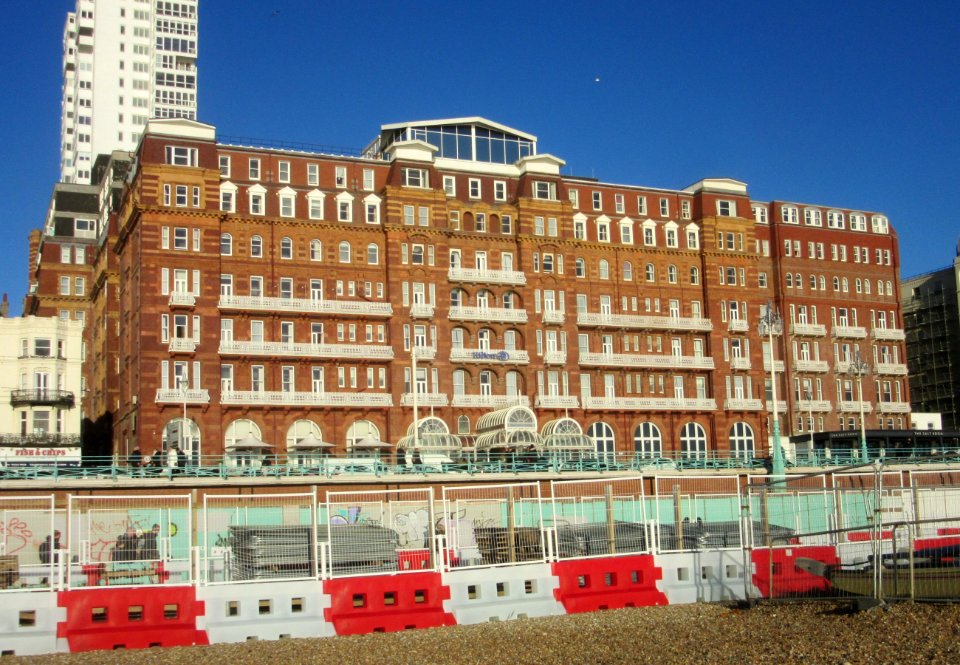 Hilton Brighton Metropole Hotel, King's Road, Brighton (From Beach) (January 2017) (3)
