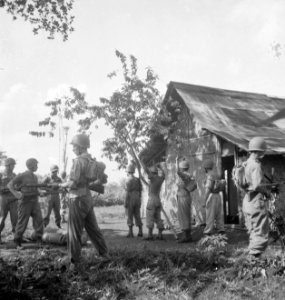 Het ontruimen van een omsingeld huis Laat de bewoners niet tegelijk uit het , Bestanddeelnr 15833