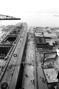 Heusden, Verolmewerf, tewaterlating Bulkcarrier Pegasus opdracht Verolme, Bestanddeelnr 925-3162