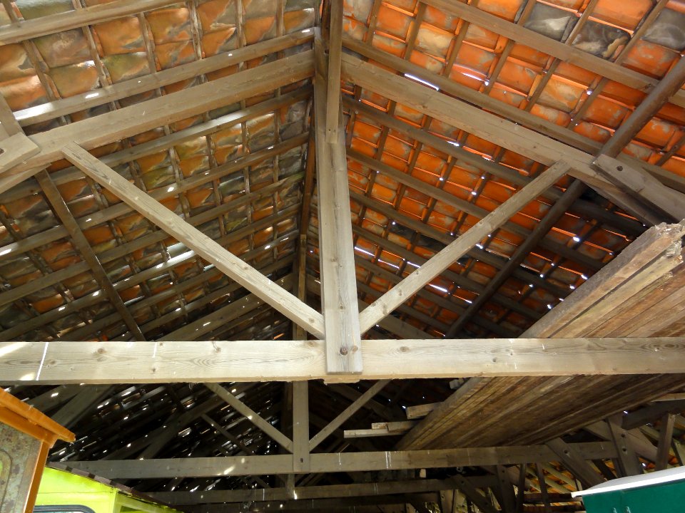 Heteren Rijksmonument 521808 zuidelijke droogschuur (dakspanten) steenfabriek Randwijk