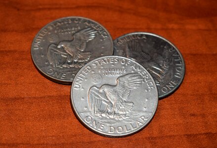 Silver dollars uncirculated currency photo