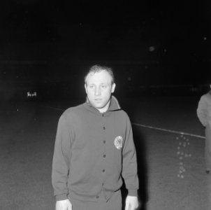 Het West-Duitse elftal zoals dat tegen Nederland zal uitkomen, Uwe Seeler (kop), Bestanddeelnr 918-9578