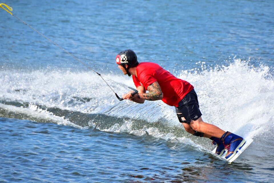 Wakeboard aquatics action