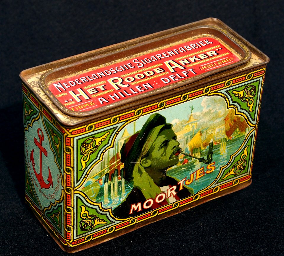 Het Rode Anker cigaren blik, A Hillen, Delft, foto 3