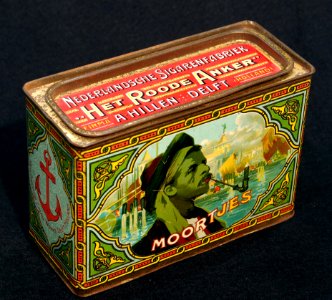 Het Rode Anker cigaren blik, A Hillen, Delft, foto 3