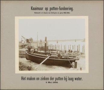 Het maken en zinken der putten bij laag water, Bestanddeelnr 56