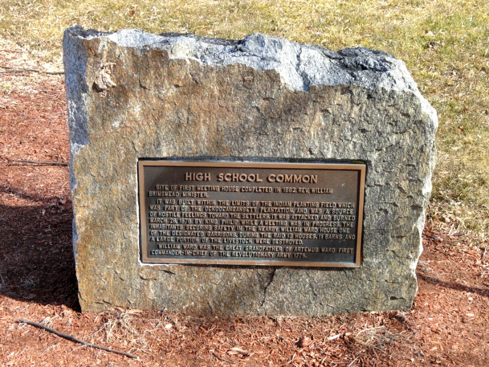 High School Common marker, Frank D. Walker Building, 255 Main Street, Marlborough, MA - DSC04391
