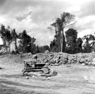 Het schonen van het oerwoud op het terrein van de Surinaamse Bauxiet Maatschappi, Bestanddeelnr 252-6545
