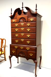 High Chest, probably Boston, 1745-1755, walnut with white pine - Chazen Museum of Art - DSC02552
