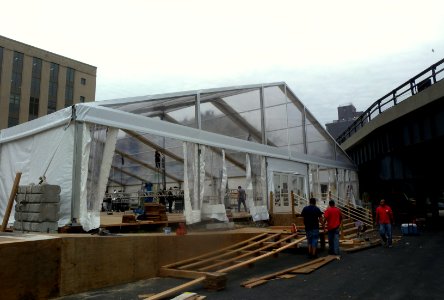Hi Line party tent construction W30 jeh